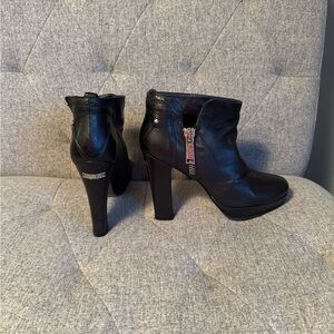 CNC Costume National Black Heeled Boots